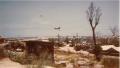 CH-47 Chinhook over Americal base at Chu Lai