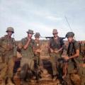 A motley crew of soldiers near Hill 128 east of LZ Dottie